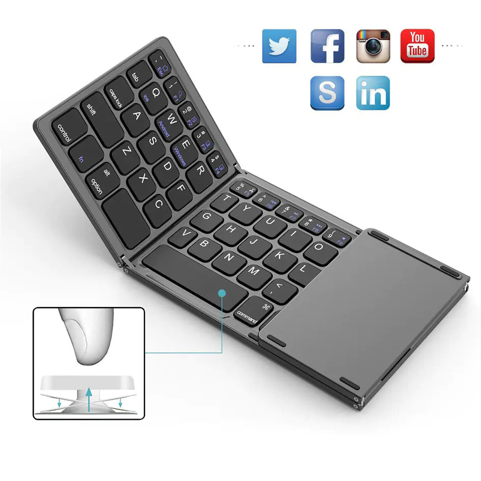 Wireless Folding Keyboard – Compact, Smart, and Travel-Ready