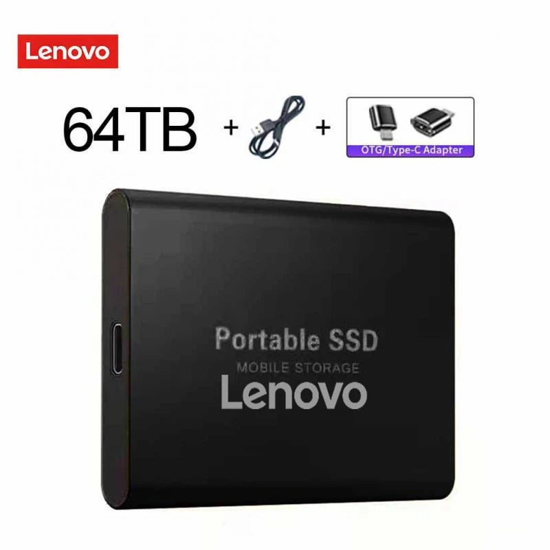 Lenovo External Hard Drive Portable SSD 128Tb USB 3.1/Type-C