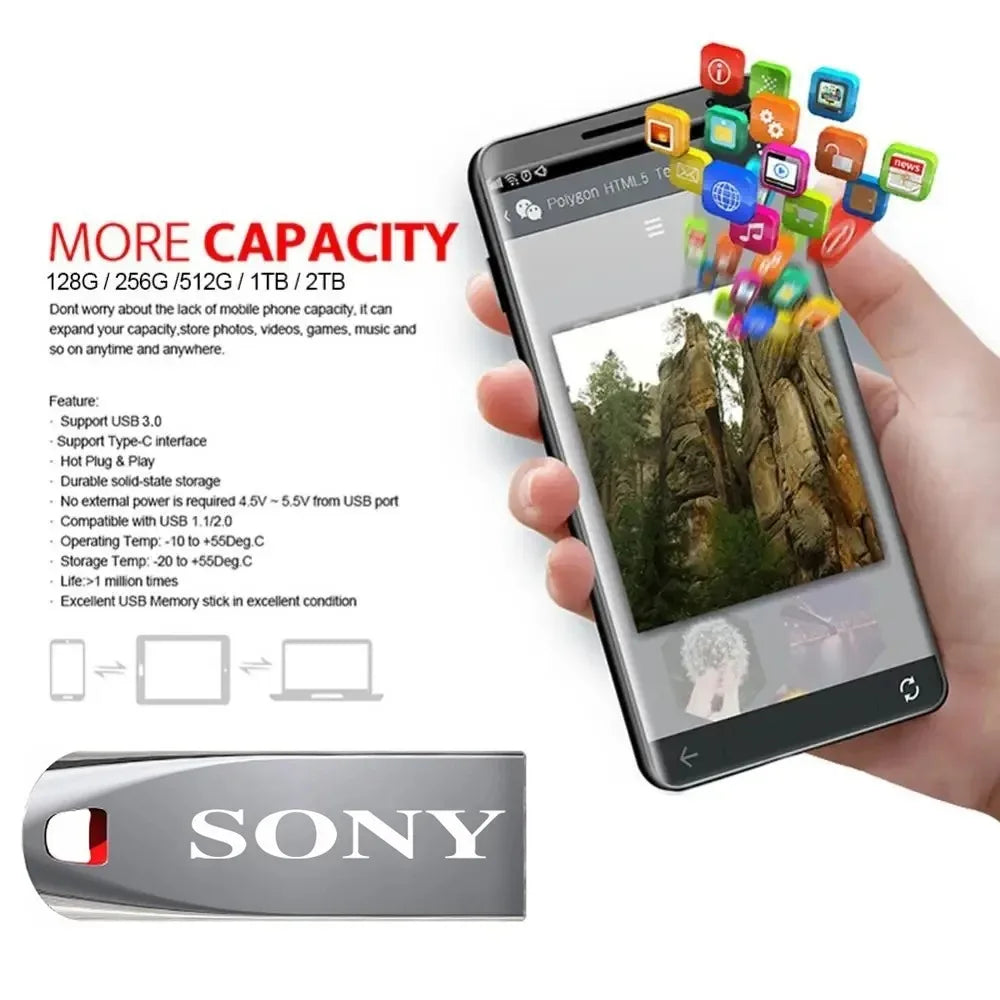 SONY Original 2TB Usb3.0 Flash Drives High Speed