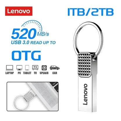 Lenovo USB 2TB USB Flash Drive Metal USB 3.0 up to 500MB/s