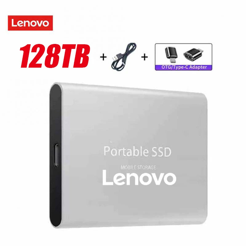 Lenovo External Hard Drive Portable SSD 128Tb USB 3.1/Type-C
