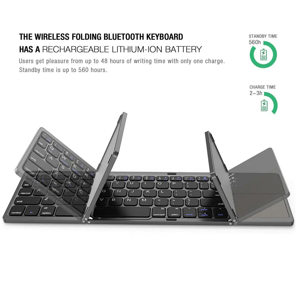 Wireless Folding Keyboard – Compact, Smart, and Travel-Ready